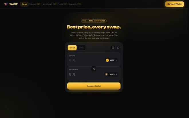 waxp.exchange — best price, every swap